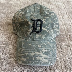 47 Brand Detroit Tigers Digital Camo Baseball Cap Green Adjustable One Size MLB